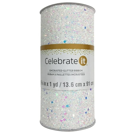 UPC: 0191518123005 | 5.375  Encrusted Glitter Ribbon by Celebrate It®