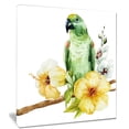 thumbnail image 2 of Parrot with Flowers Watercolor, 2 of 3
