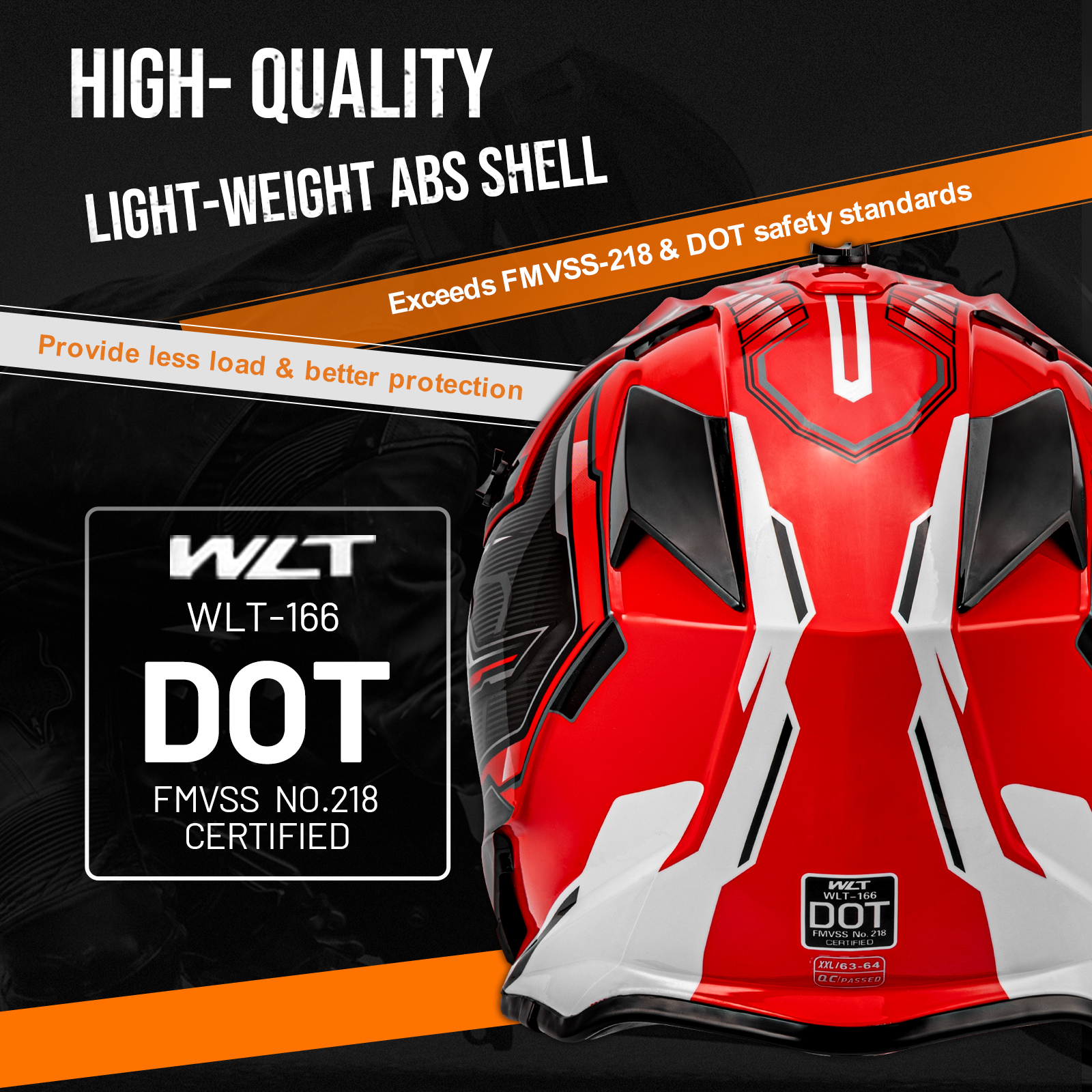 Oumurs Motocross, Off-Road Dirt Bike Helmet, Open Face, Outdoor Motorcycle BMX MX Helmet, Red, Unisex Adult XL with Goggles, Gloves, Mask