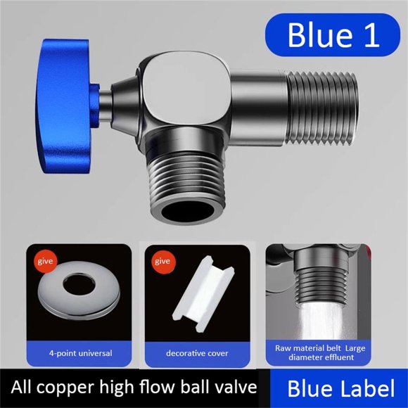 1/2 Inch All Copper Core Full Open Large Flow Angle Hot And Cold Water Control Special Triangle For Water Heater