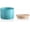 Gradient Blue, variant on Ceramic canisters for kitchen counter,Stackable Food Containers Set with Airtight Seal Bamboo Lid for Serving Ground Coffee, Tea, Spice, Flour and Sugar-Set of 3 (Black)