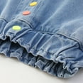 thumbnail image 5 of Jean Shorts for Girls Casual Summer Relaxed Fit Denim Skorts Multi Button Elastic Waist Wrap Shorts, 5 of 8