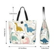 thumbnail image 5 of Kdxio Cute Dinosaurs Casual Tote Bags Women Big Capacity Shoulder Bag for Women Travel Shoulder Bags Handbags, 5 of 8