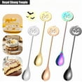 thumbnail image 6 of ABPETE Pumpkin Spoon,Stainless Steel Coffee & Dessert Stirrer, Dishwasher Safe Tea Set Accessory with Non-Slip Handlel (Rainbow colors), 6 of 10