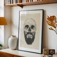 thumbnail image 5 of The Beard's Not Dead - Illustration Skull Gothic Creepy Line Art Anatomy Black Framed Wall Art Print 20 x 30 inches, 5 of 8