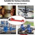 thumbnail image 6 of 8" Double-Ended Valve Wrench for Refinery Pipes; 1/8" - 1" Heavy-Duty Adjustable Pipe Wrench; Opening Valve Wheel Wrenches (8INCH), 6 of 11