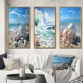 thumbnail image 1 of Designart "Florida Seaside euphony II" Nautical & Beach Framed Wall Art Set Of 3 - Turquoise Florida Frame Gallery Wall Set For Home Decor, 1 of 6