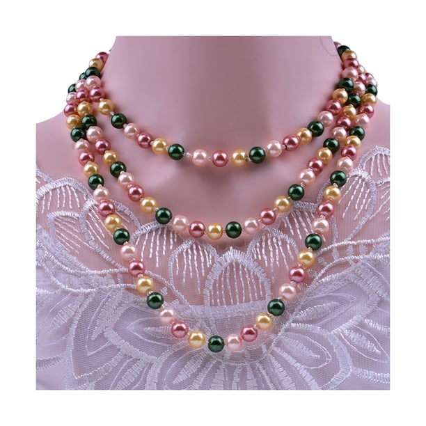 Minnieouse Gargantilla de perlas, joyería estética, suéter personalizado, decoraciones de boda, regalos del Día de San Valentín, collares en Ropa, zapatos y accesorios Miscelánea Multicolor