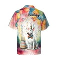 thumbnail image 2 of Happy Birthday to Bull Terrier Kitten Party Balloons Cake Hawaiian Shirt Breathable Summer Unisex Merch Bully Dog Lovers Gifts Idea - 00027, 2 of 6