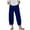 Navy, variant on Up to 65% off Womens Capris, Xunlbb Women's Summer Comfortable Loose Wide Leg Fashion Solid Color Capris(Blue,XXXL)