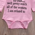 thumbnail image 4 of Franhais Newborn Girl Long Sleeve Bodysuit, Letter Print Infant Jumpsuit, Cute Baby Sweet Romper, 4 of 6