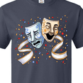 thumbnail image 4 of Inktastic Tragedy and Comedy Stage Masks T-Shirt, 4 of 5