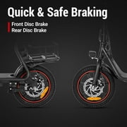 DYU 14 Foldable Electric Scooter for Adults - 500W Peak Motor, 36V 10AH Li-ion Removable Battery, City Commuter E Bike with Cargo Capability, Ideal for Urban Riding UL2849