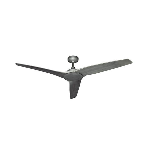 Evolution 60 in. Indoor/Outdoor Brushed Nickel-1 Ceiling Fan with Remote Control