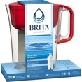thumbnail image 2 of Brita Large 10 Cup Water Filter Pitcher with 1 Standard Filter, Made Without BPA, Huron, Red, 2 of 8