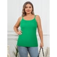 thumbnail image 3 of Charmo Plus Size Tank Tops for Womens Adjustable Strap Cotton Undershirt with Shelf Bra 1X-5X, 3 of 8
