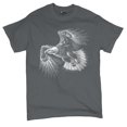 thumbnail image 5 of Flying Eagle Portrait T-shirt Soaring Patriotic Symbol of Freedom American Bird Wings Wildlife Nature Men's Tee, 5 of 7