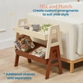 thumbnail image 5 of ECR4Kids Adjustable Stacking Shelf Organizer with Full Edge, Book Display, Antique White, 5 of 9