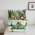 thumbnail image 5 of Manfei Kawaii Fox Twin Comforter Sets,Cute Bear Print Bedding Set,Green,Reversible,2pcs,1 Comforter and 1 Pillowcase, 5 of 7