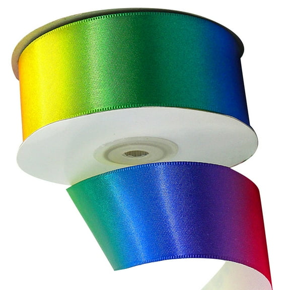 KAKOWELY Dacron Ribbon 1 Roll for Festive and Birthday Presents in Colorful and Multi-colored