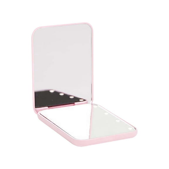 Pocket 2x Magnification LED Compact Travel Cosmetic With Wallet Light 2 Sides Portable Foldable Handheld Small Light Gift Travel mirror B