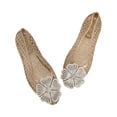 thumbnail image 3 of Stunner Women's Beach Jelly Shoes Flower Slip On Crystal Summer Soft Hollow Ballet Flats, 3 of 5