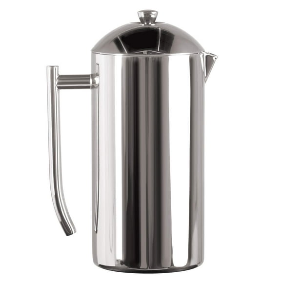 Frieling Cafetera de prensa francesa de acero inoxidable de doble pared - Prensa francesa de acero inoxidable pulido - 17 onzas - Prensa francesa de acero inoxidable de doble pared - Prensa francesa d