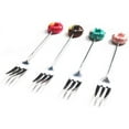 thumbnail image 1 of Little Cute Donut Fork, Stainless Steel Salsa Fork, Sugar Funny Cake Bread Forks, Baby Kids Tableware, Dessert Forks, Fruit Fork, Multi-functional Kitchen Tools Set (4 colors, 4PCS), 1 of 4