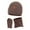 Coffee, variant on Baqcunre Scarf, Hat, Glove Set, Autumn And Winter Europe And The United States Outdoor Woolen Hat Couple Bib Hat Gloves Three Ear Warm Knitted Hat Set, Scarf for Women, ,