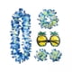 thumbnail image 1 of Conjunto De 2 Collares Hawaianos Para Disfraz De Playa Para Mujer, Vestido Elegante, Decoración, Diadema Azul, 1 of 8
