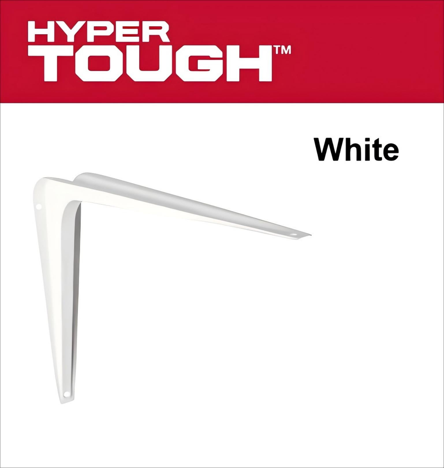 Hyper Tough 8 inch x 10 inch Shelf Bracket White