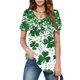 thumbnail image 2 of Camiseta Suelta de Cuello en V Impresa de Manga Corta de las Mujeres, Ligero 95% Poliéster 5% Spandex Casual Top para el Hogar Y el Uso Diario, Camiseta Cómoda, 2 of 5