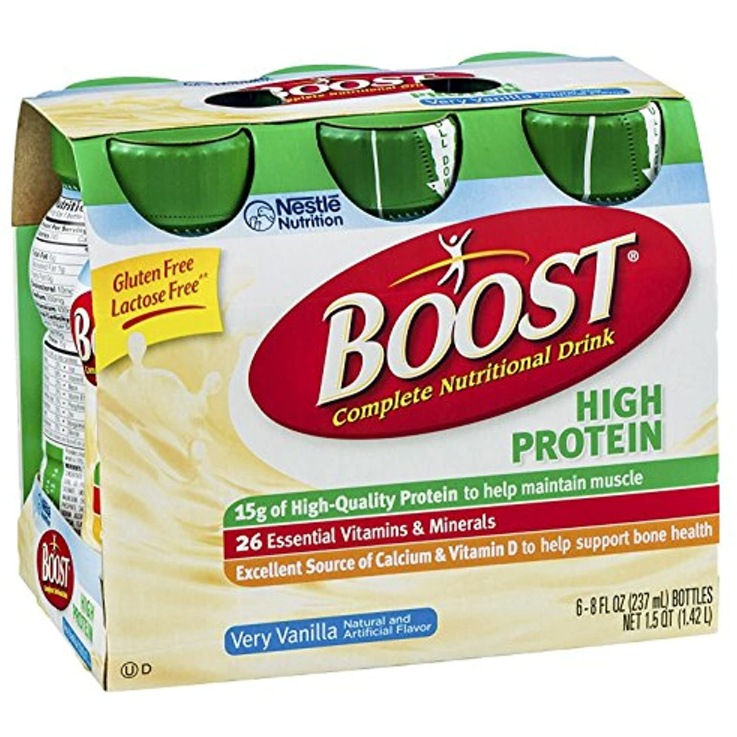 Boost High Protein Complete Nutritional Drink Very Vanilla, 48 Fl Oz