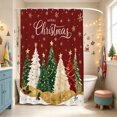 thumbnail image 6 of Holiday Bathroom Shower Curtain, 70.9 x 59.1 Inch Waterproof Fabric with Hooks for Christmas Decor, Bath Areas and Seasonal Home Styling D, 6 of 6