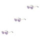 thumbnail image 2 of Gafas de sol Sonducket en forma de corazón montura de metal dorado lentes Tac protección solar púrpura Type1 NO1, 2 of 6