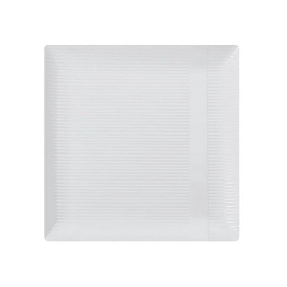 Zen 10 1/4" White Square Plastic Dinner Plates 10ct.