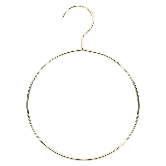 Stainless Steel Round Tie, Scarf & Belt Hanger – Elegant, Non Scratch Closet Organizer – Gold Finish