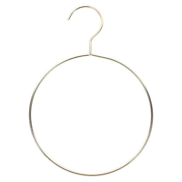 Stainless Steel Round Tie, Scarf & Belt Hanger – Elegant, Non Scratch Closet Organizer – Gold Finish