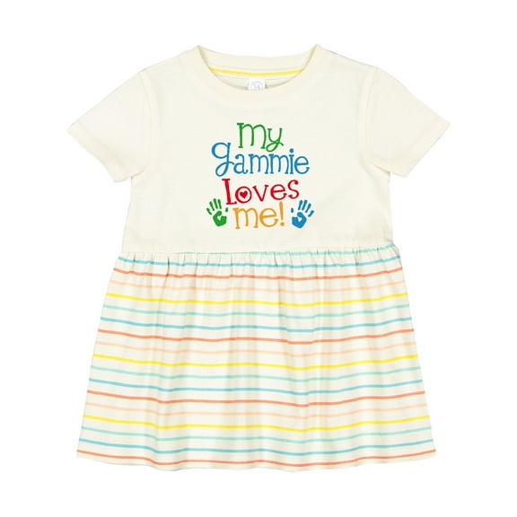 Inktastic Gammie Loves Me Grandkids Girls Baby Dress