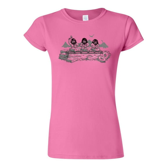 Junior Industrialization Assembly Caveman Dinosaur Salih Gonenli Artworks Funny DT T-Shirt Tee