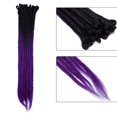 thumbnail image 2 of Rallonge Dreadlock Ombrée pour Cheveux Hip-Hop Synthétique Résistante à la Chaleur Crochet Tressage Fait Main Rallonge Torsadée Tressage pour Femmes Noir Foncé 20”-35 g, 2 of 5