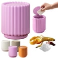 thumbnail image 4 of Mini Trash Can with Lid, Mini Type Desktop Trash Can, Small Rubish Bin Tabletop Waste Container, Compact Garbage Bin, Office Desktop Bin, Mini Wastebasket with Pop-up Button, 1Pc(Orange,4.9x4.2x5.9"), 4 of 7