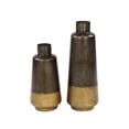 thumbnail image 6 of DecMode 20", 15"H Dark Gray Metal Vase with Gold Base, Set of 2, 6 of 7