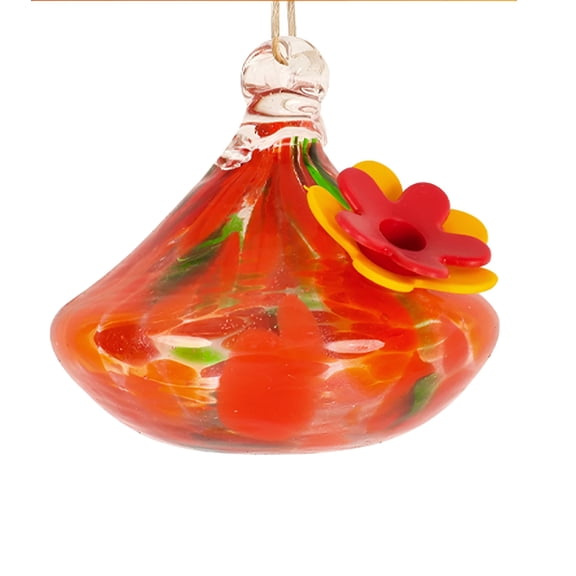 ACDANC Window Hanging Hummingbird Feeder,Strong Suction Cup Hummingbird Feeder,Easy to Clean and Refill Hummingbird Feeder,Red