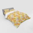 thumbnail image 3 of Floral Duvet Cover Set, Giant Lily Flowering Petals Exotic Blooms Hawaiian Bouquet Beauty, Bedding Set with Shams and Fitted Sheet, 3 Sizes, by Ambesonne, 3 of 3