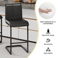 thumbnail image 4 of taoruifang Set of 2 Bar Stools 38 Inch PU Leather with Backrest Black, 4 of 20