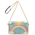 thumbnail image 2 of FORMRS Women Crossbody Purse with Chain Strap Vegan Leather Shoulder Handbag, Retro Beige Rainbow, 2 of 7