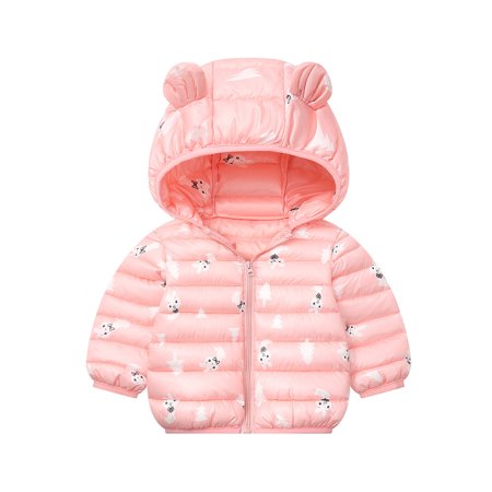 

Vikakiooze Toddler Boys and Girls Winter Cartoon Windproof Coat Hooded Warm Outwear Jacket Christmas gifts for children