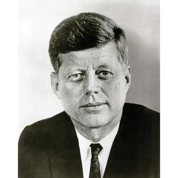 Print: President John F. Kennedy, Head-And-Shoulders Portrait, Facing