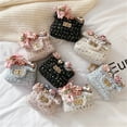 thumbnail image 3 of WIBACKER Kids Baby Girls Purse Crossbody Bag Linen Small Mini Square Handbag Child Sling Bag with Flowers, 3 of 4